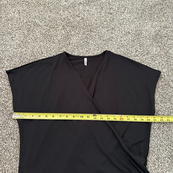 Halara black short sleeve wrap-front top size L NWT - Picture 13 of 14